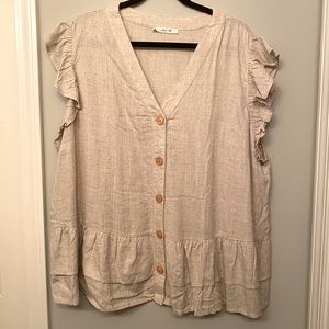 Chic Soul linen blouse EUC 3x